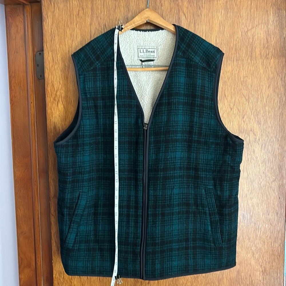 L.L. Bean Fleece and Wool Vest XL long